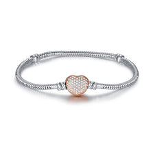 Load image into Gallery viewer, New Silver Plated Charm Bracelet Rose Gold Snake Chain Fit Pan Basic Bracelets For Fashion Women Charms Beads DIY Jewelry