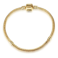 Load image into Gallery viewer, New Silver Plated Charm Bracelet Rose Gold Snake Chain Fit Pan Basic Bracelets For Fashion Women Charms Beads DIY Jewelry