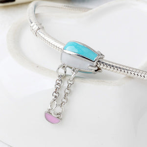 New Original Free Shipping Sliver Plated Bead Holiday Travel Christmas Charm Fit Pandora Bracelet Necklace DIY Women Jewelry