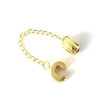 Load image into Gallery viewer, gold love bow mickey safety chain bead charm