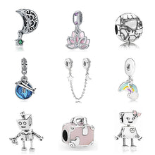Load image into Gallery viewer, New Original Free Shipping Sliver Plated Bead Holiday Travel Christmas Charm Fit Pandora Bracelet Necklace DIY Women Jewelry